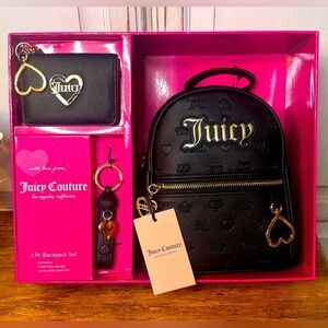 Juicy Couture Black Backpack Set